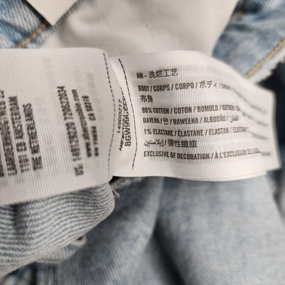 Abercrombie & Fitch Button Fly Light Wash Jean Shorts Size 20 Low Rise - Picture 5 of 8